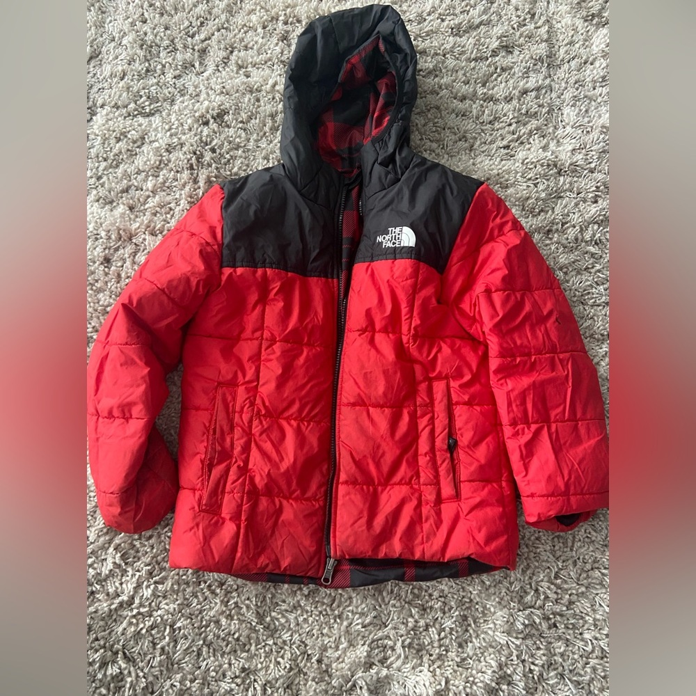 Boys north face reversible puffer coat